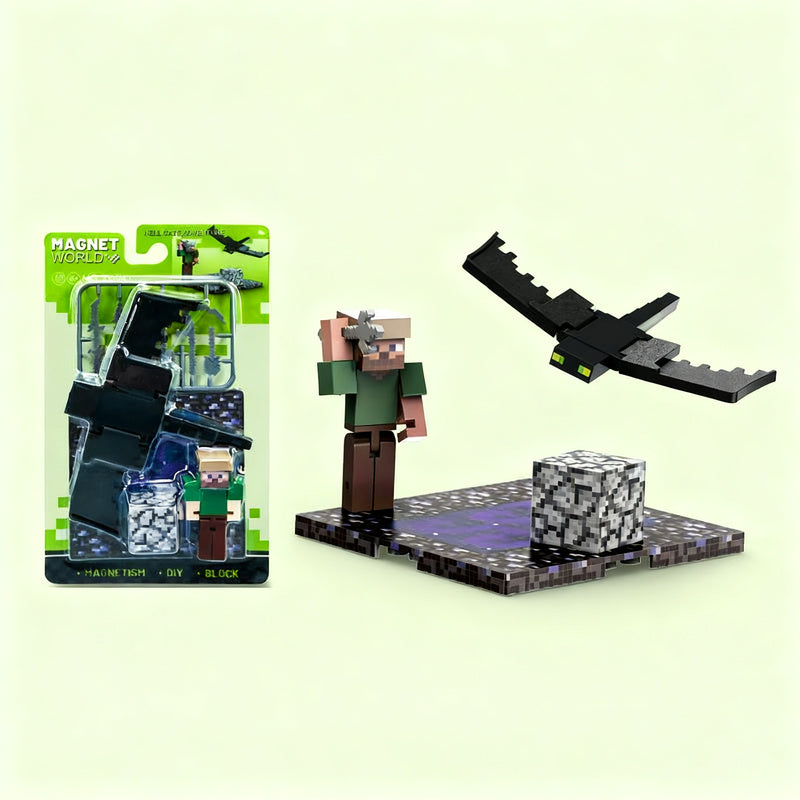 Magnetic building blocks, plastic, children's toy