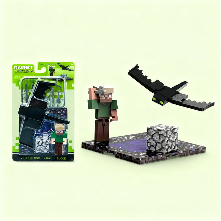 Magnetic building blocks, plastic, children's toy
