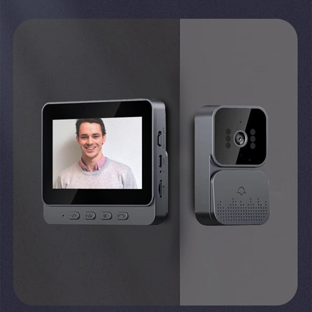 Wireless doorbell with monitor and camera