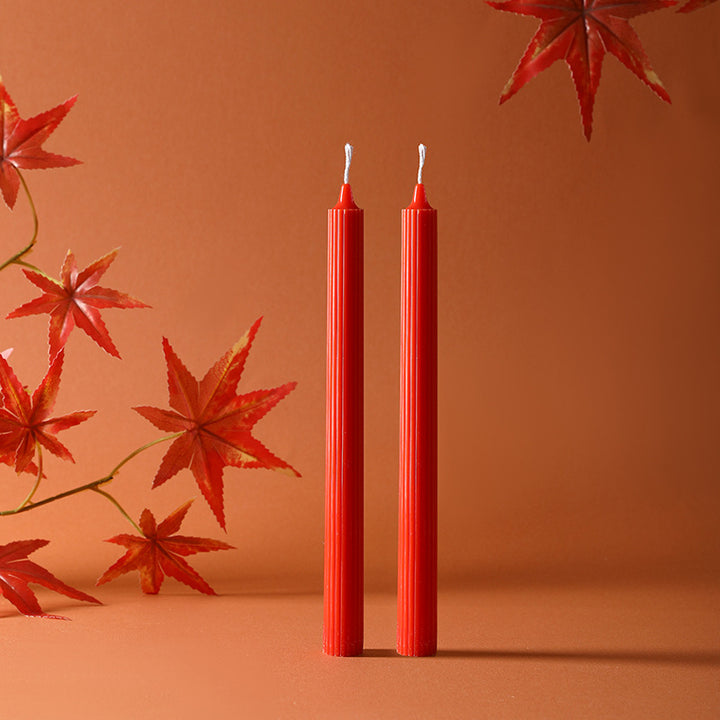 Scented candle in glass, long stems, hand-poured