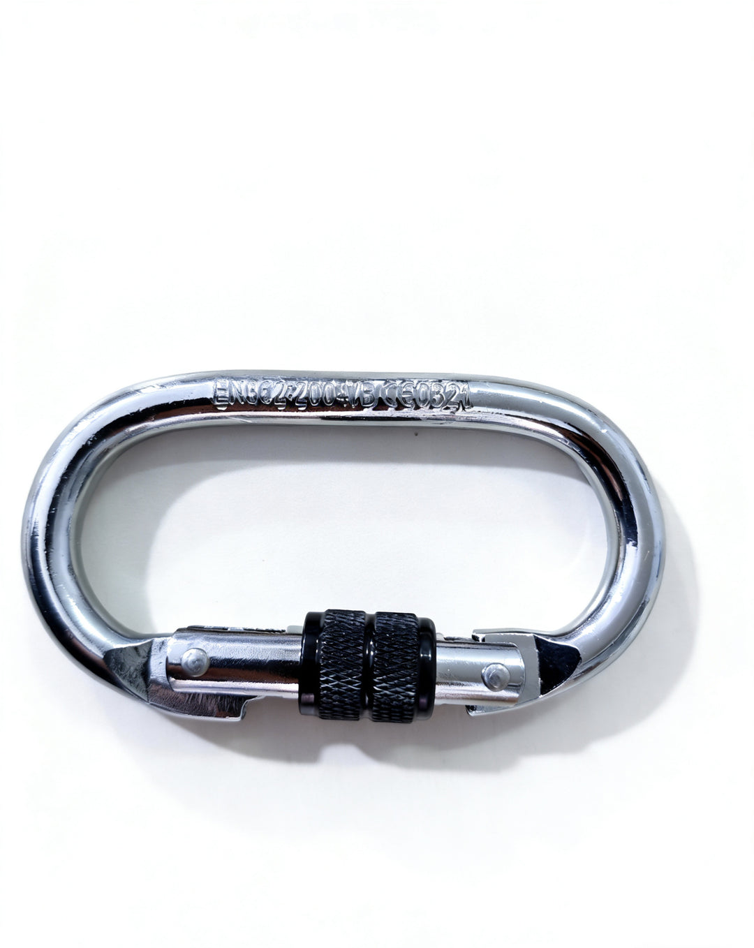 Steel carabiner for climbing, 25 KN