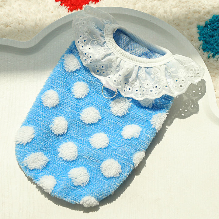 Dog vest with floral pattern, princess style