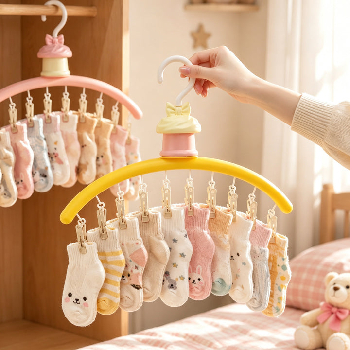 Clothes drying rack with clips, 260 g