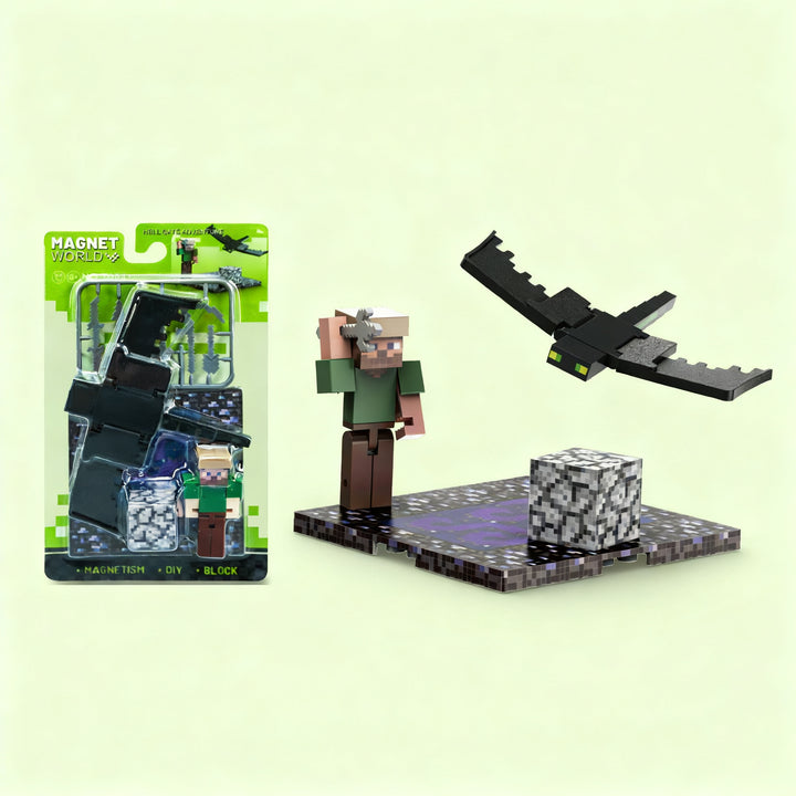 Magnetic building blocks, plastic, children's toy