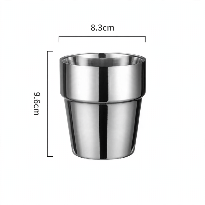 Double-walled stainless steel mug, 175–260 ml