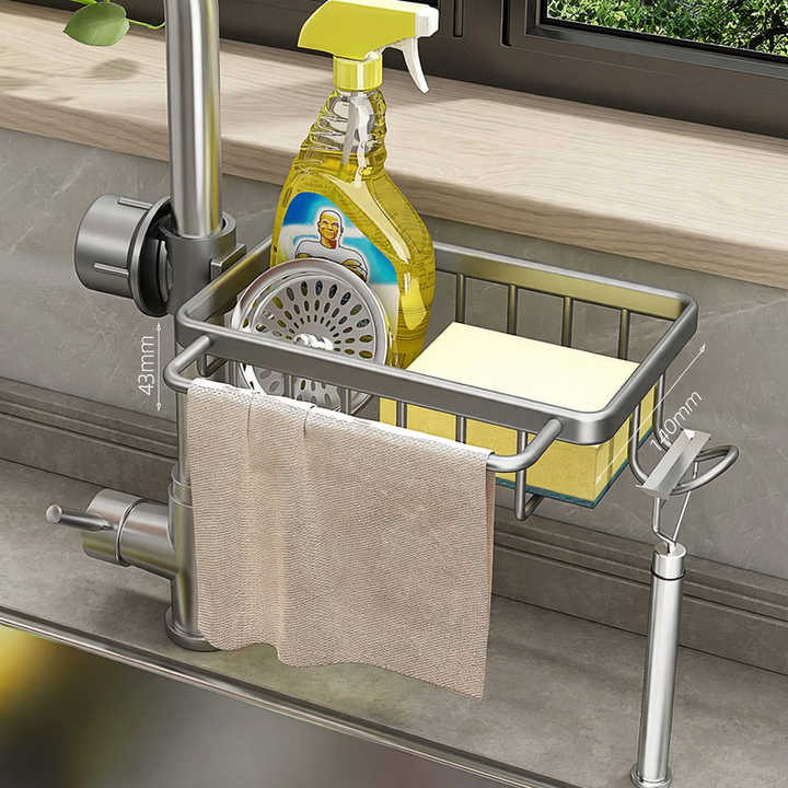 Shelf for sink, aluminum, adjustable