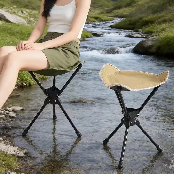 Camping chair, three-legged, foldable, lightweight