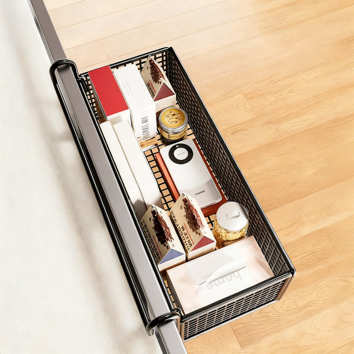 Bed shelf for hanging, steel mesh