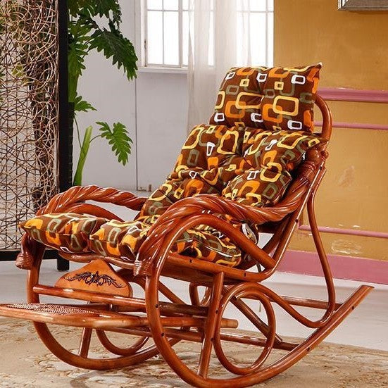 Rattan rocking chair, country style