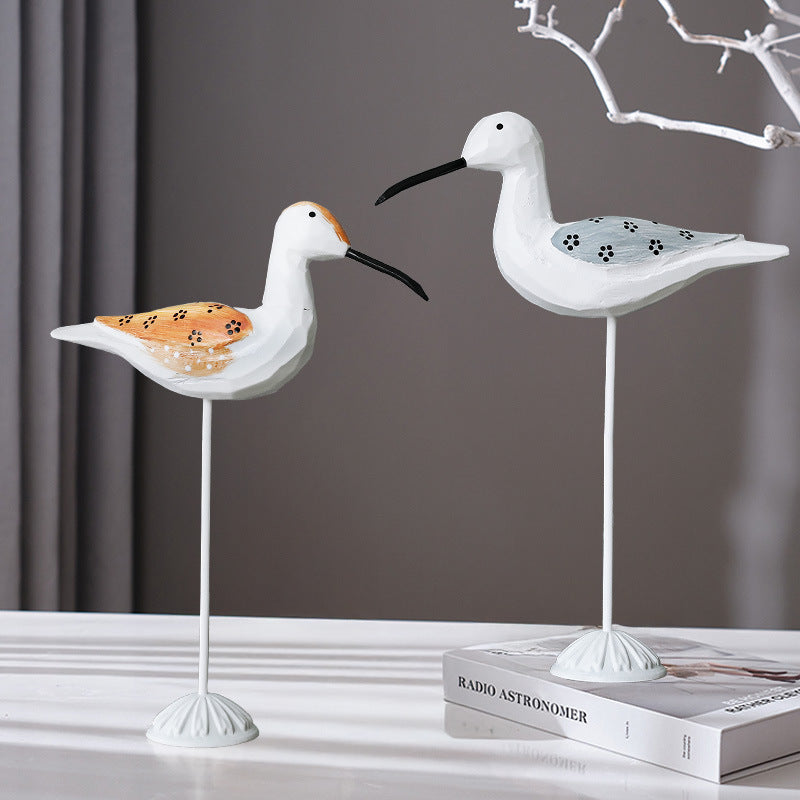 Wood bird figure in Mediterranean style