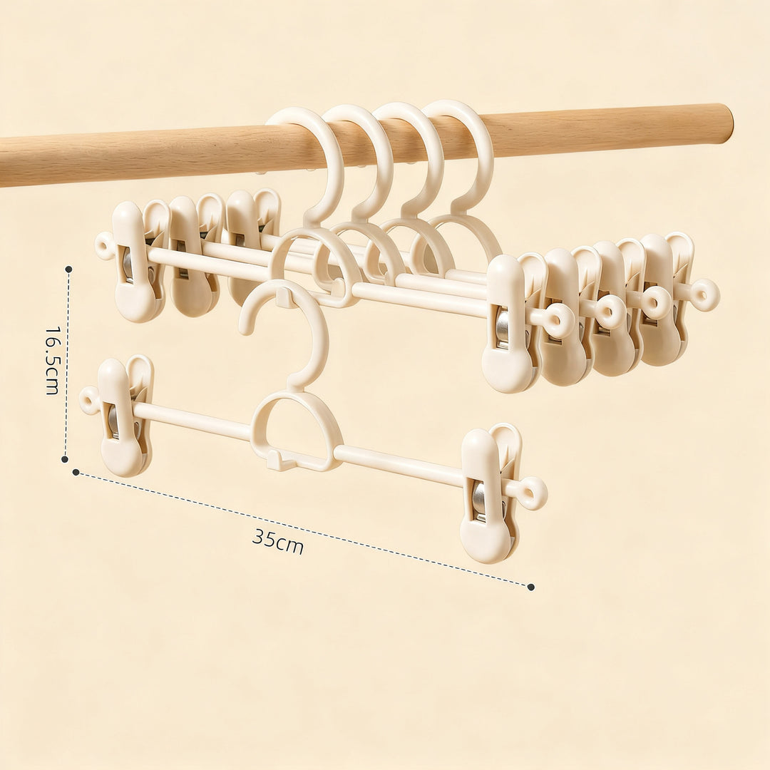Pants hanger with slip protection, stackable