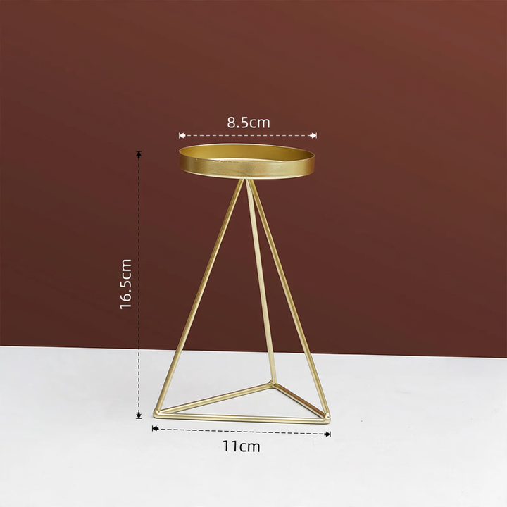 Iron Triangle Candle Holder, modern