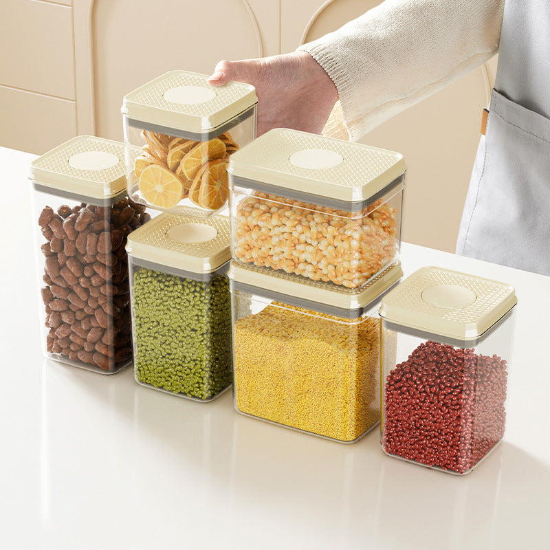Square storage container with snap closure