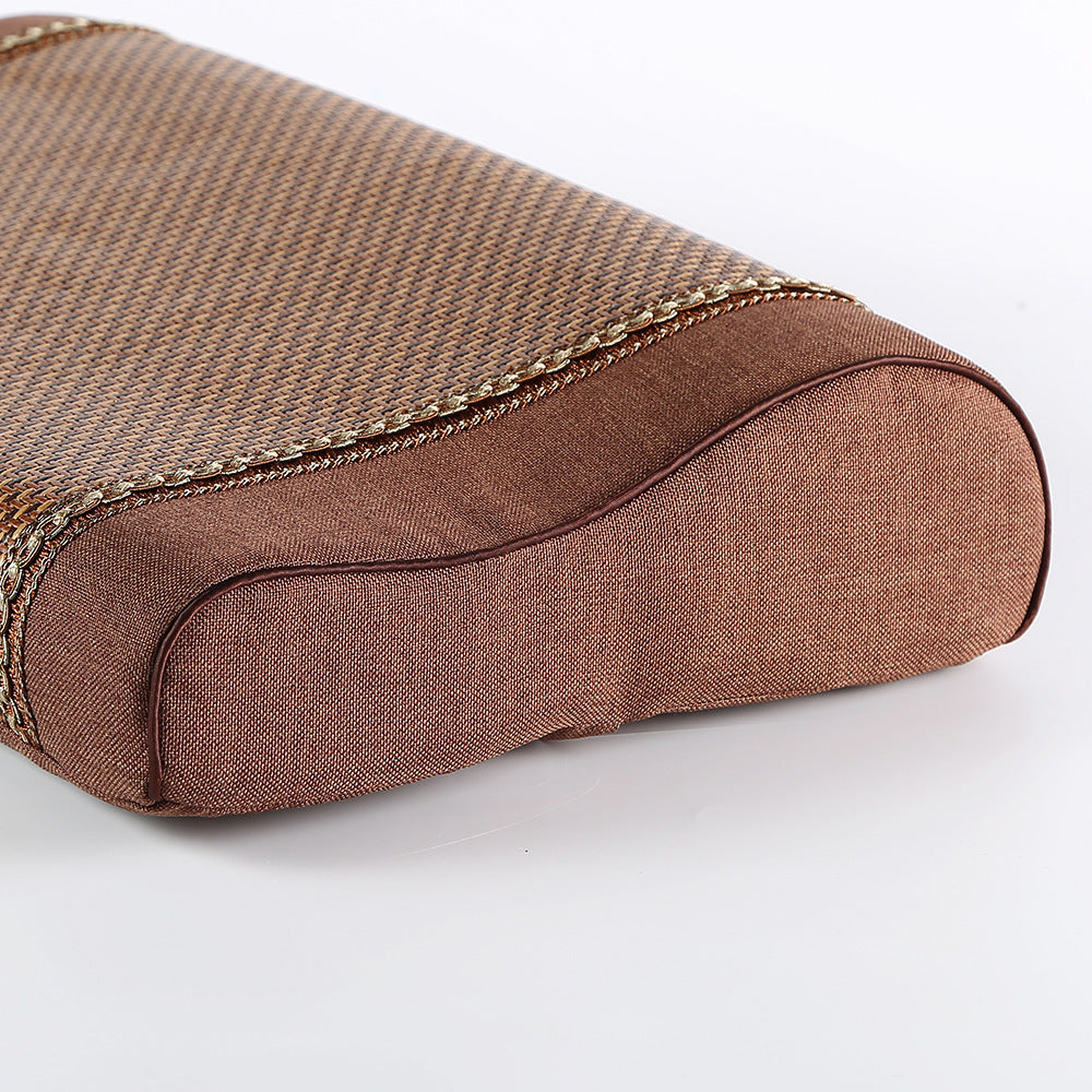 Memory foam pillow with rattan cover, 50×30 cm