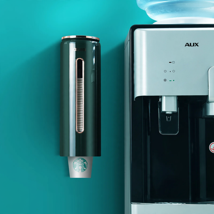 Cup holder, automatic, dust-proof, no drilling