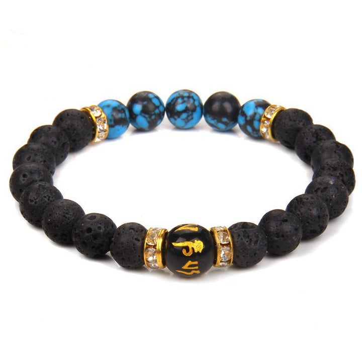 Beaded bracelet made of natural stones