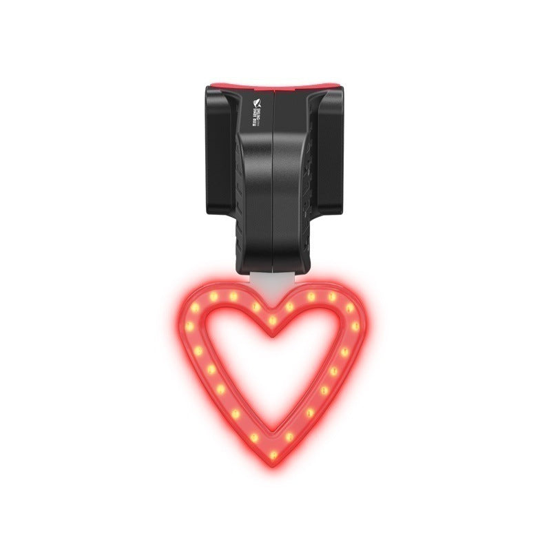 Bicycle rear light with flowing light effect, USB-C