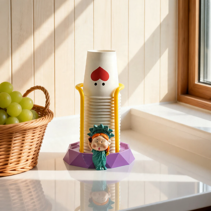 Paper Cup Holder, Cartoon Design