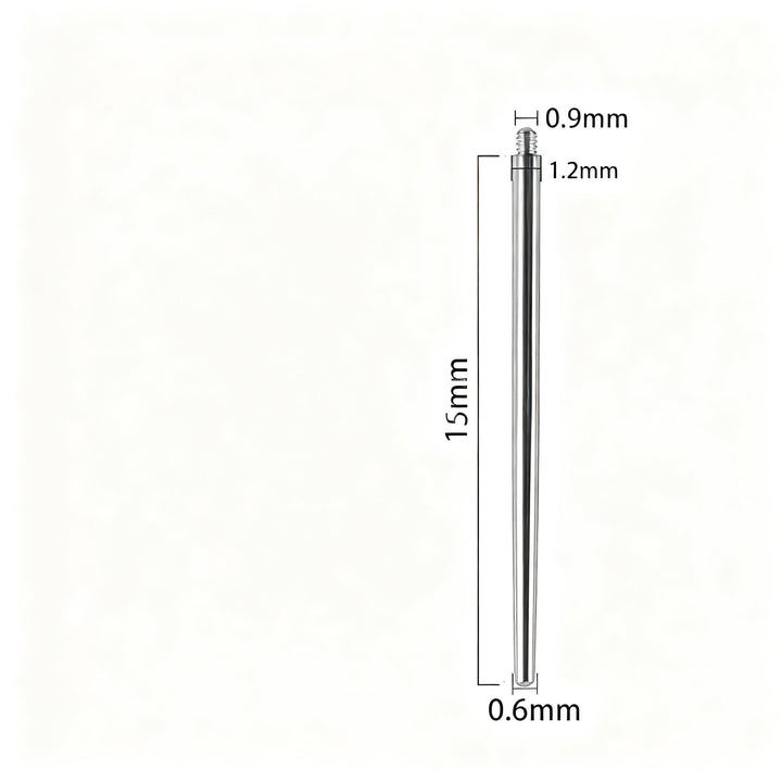 Titan-Piercing rod, flat base, internal thread