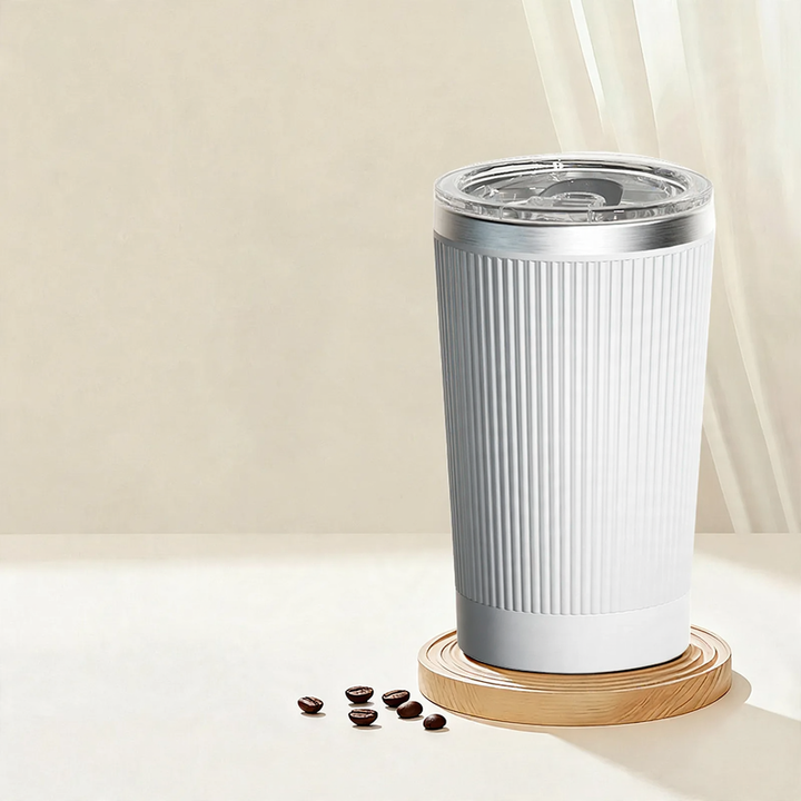 Electric self-mixing cup, 400 ml, stainless steel