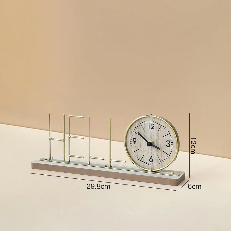 Iron clock, table clock, modern design