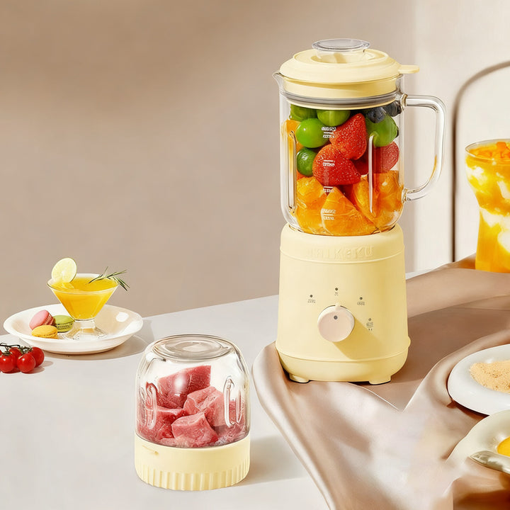 Portable juicer with glass jug