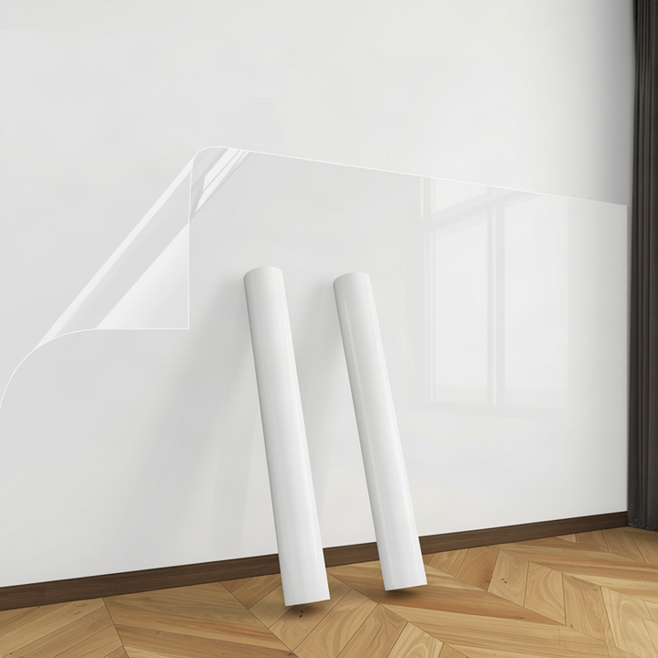 Transparent protective film for walls, waterproof