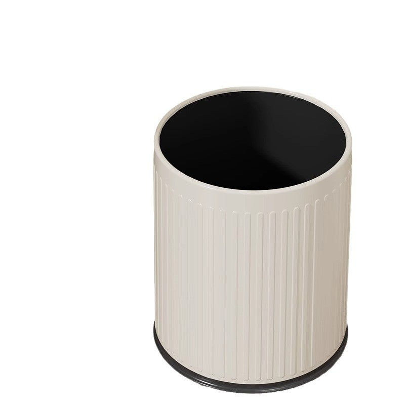 Waste bin with double chamber, round