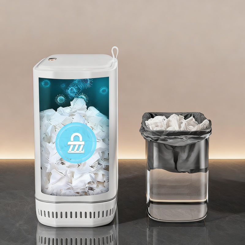 Plastic waste container, narrow, 12 L