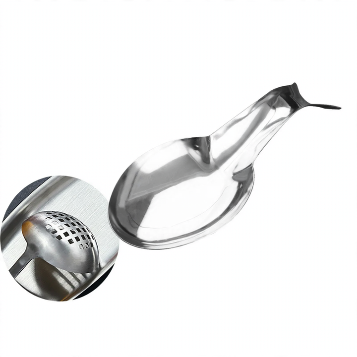 Stainless steel spoon rest, modern
