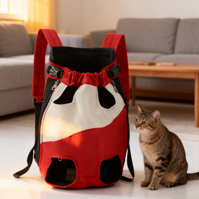 Transport backpack for dogs and cats, canvas