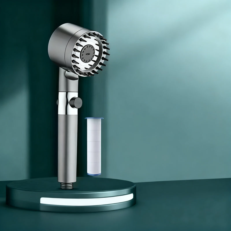 Shower head with filter and massage function