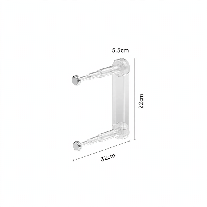 Suction cup drying rack, extendable, no drilling