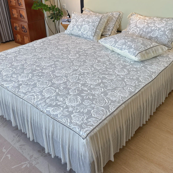Cooling mat ice silk with pillow covers