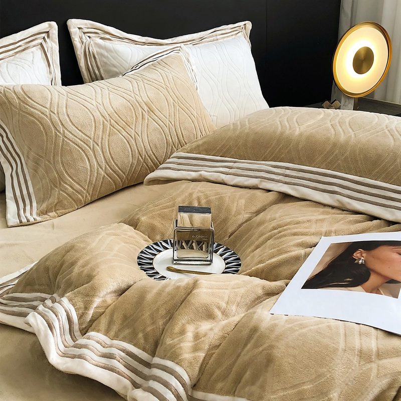 Bedding set made of milk fleece, 4-piece, winter