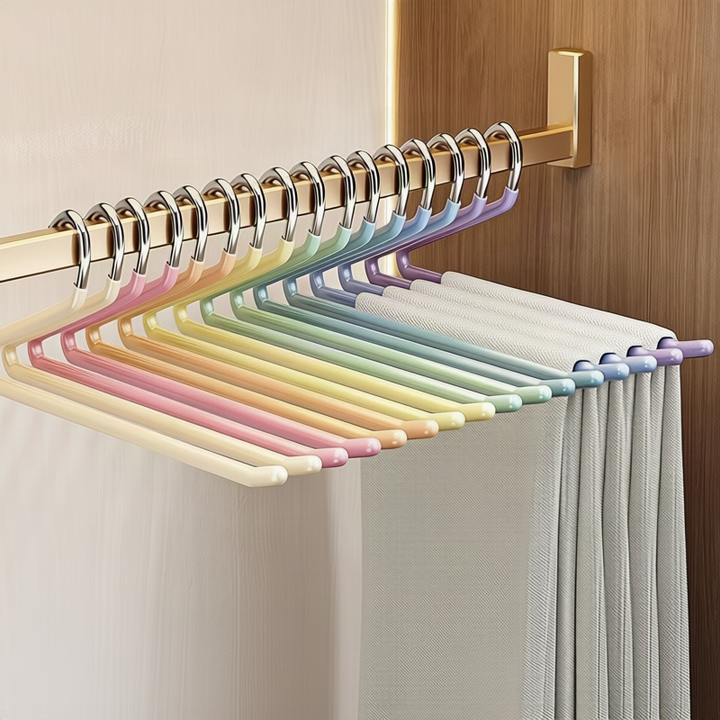 Stainless steel pant hangers, non-slip