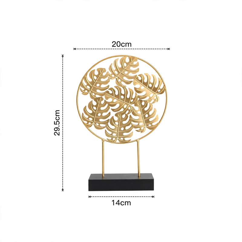 Metal leaf decoration in Nordic style
