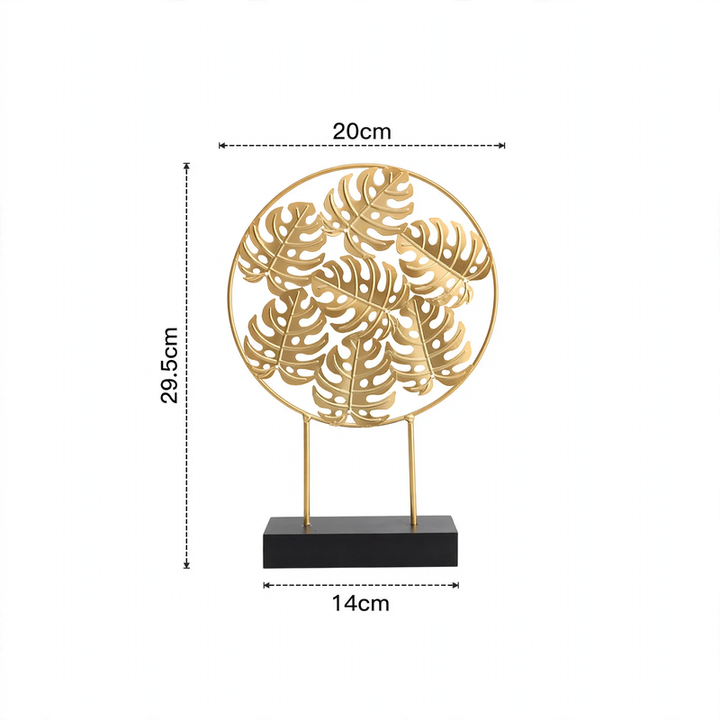 Metal leaf decoration in Nordic style