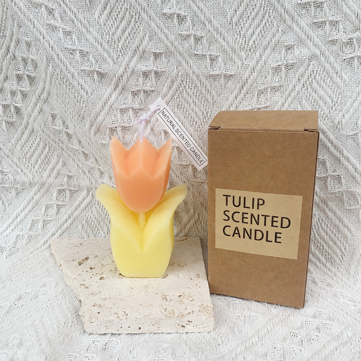 Handmade Scented Candle, Tulip Shape, Soy Wax