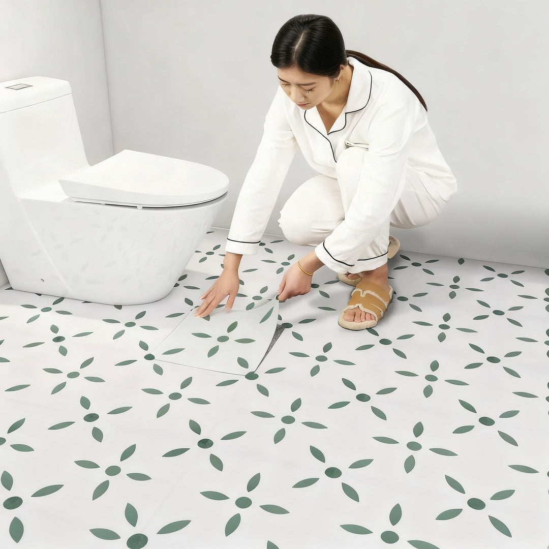 PVC flooring, self-adhesive