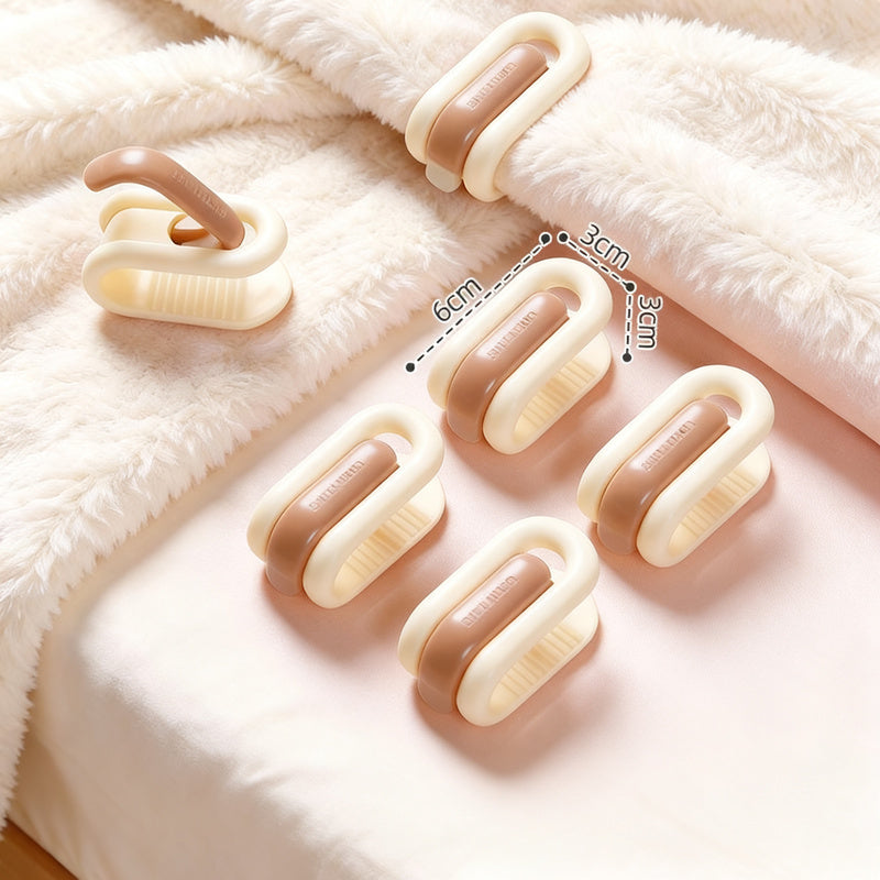 Duvet clips without needles