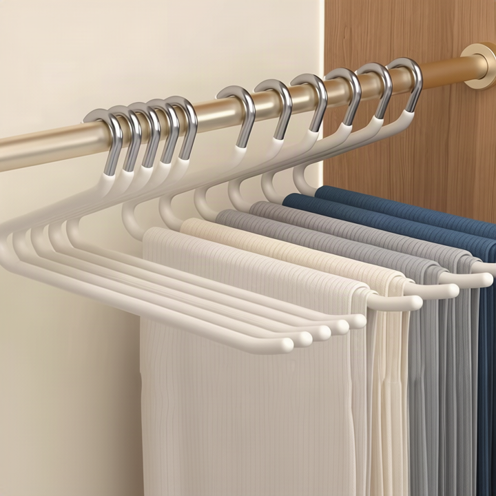 Stainless steel pant hangers, non-slip