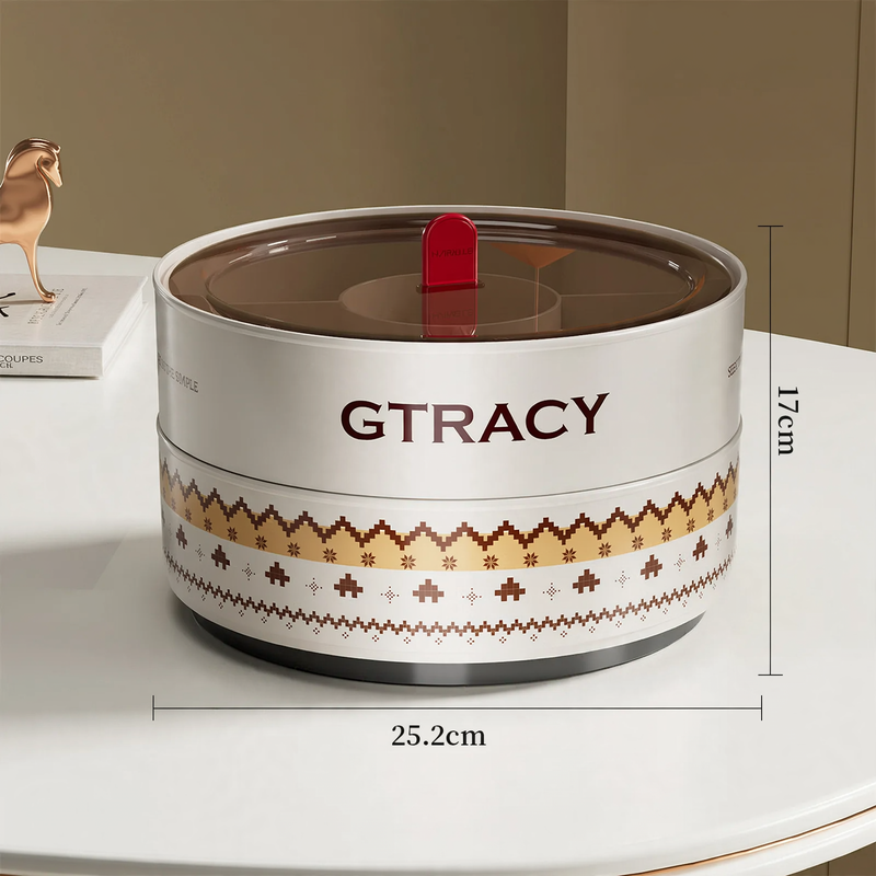 Candy dish with lid and compartments