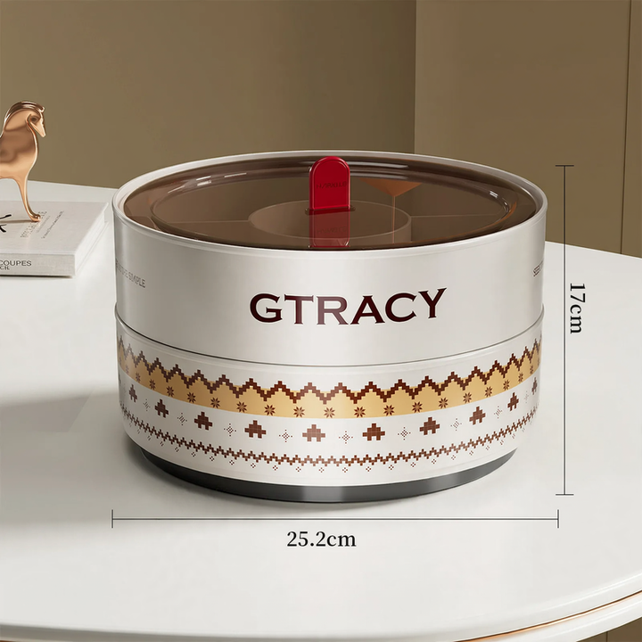 Candy dish with lid and compartments