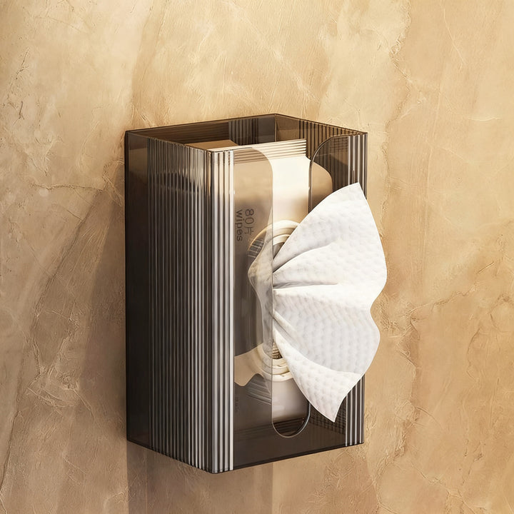 Wall-mounted tissue dispenser made of plastic
