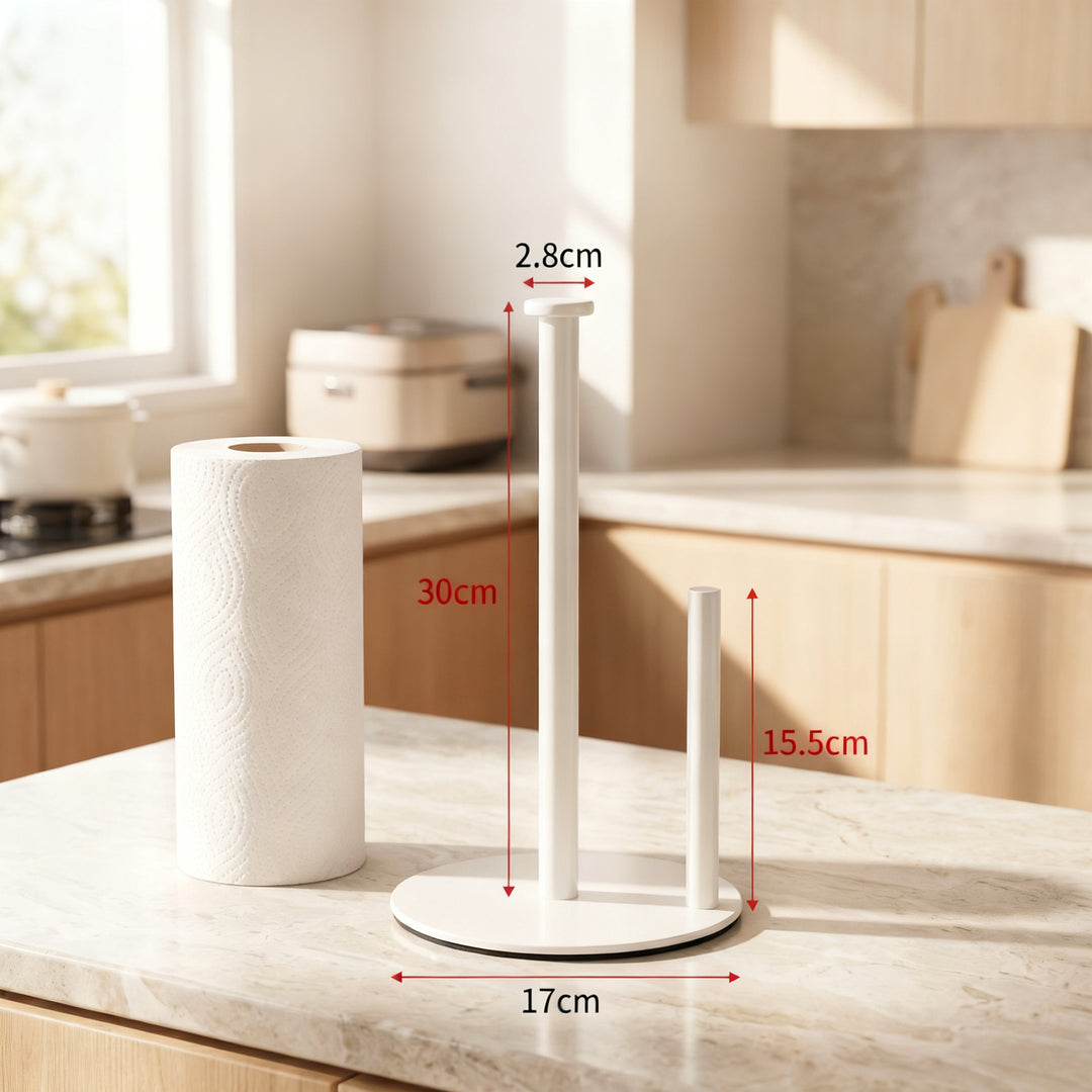 Stainless steel kitchen roll holder, double rod