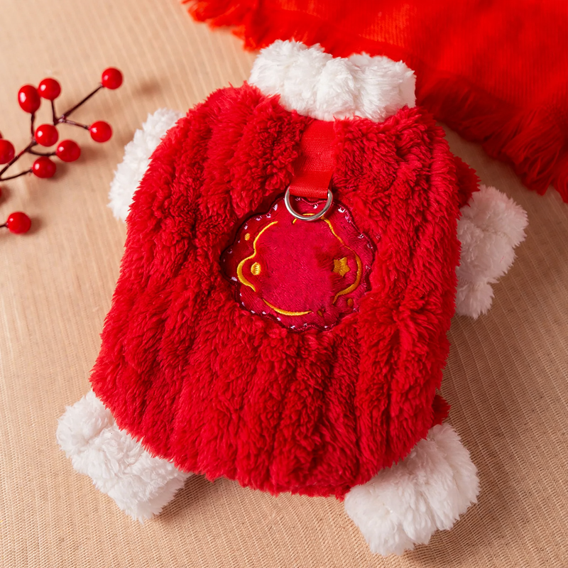 Four-legged fleece jacket for small dogs