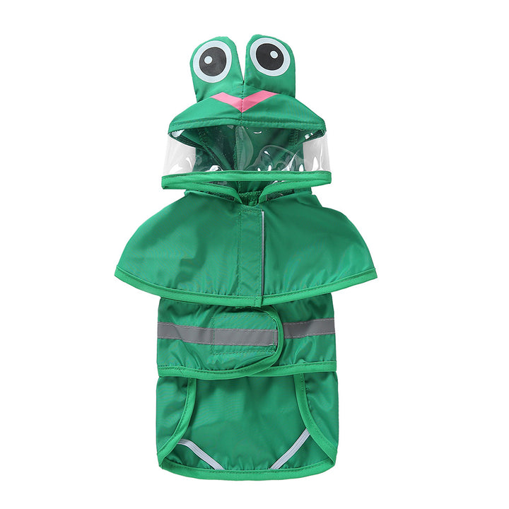 Dog rain jacket with reflectors, multiple designs