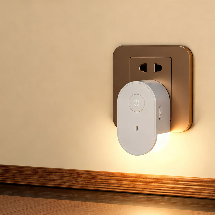 Motion sensor night light with twilight sensor