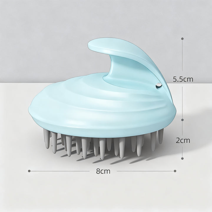 Silicone scalp brush for massaging and cleaning
